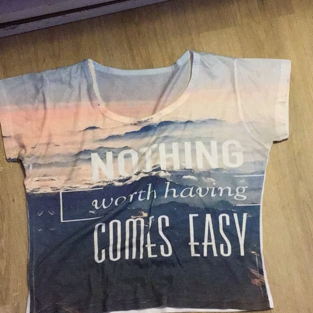 Church's Gray and White Graphic Crop T-Shirt